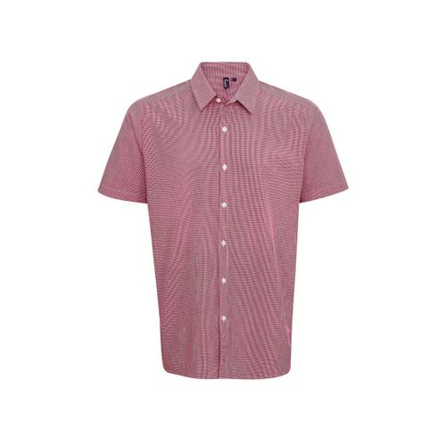 Chemise ? Carreaux Manches Courtes - Homme - Pr221 - Rouge