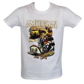 TEETOWN - T SHIRT HOMME - Chopper Américain - Usa Harley davidson Moto Gang  Us Motocycle Garage Mécano Drapeau - 100% COTON BIO