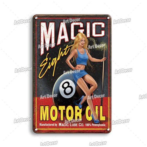 20x30cm - Affiche De Fille Sexy Pin-Up, En Métal, Vintage, Motos, Plaque Métallique, Rétro, Homme, Grotte, Garage