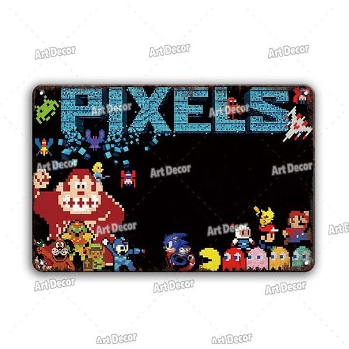 20x30cm - Affiche De Jeux De L'ancienne École, Signe En Étain, Vintage, Décor De Salle De Gamer, Plaque En Métal, Shabby Chic Homme Grotte Net Bar, Plaques De Décoration Murale'art