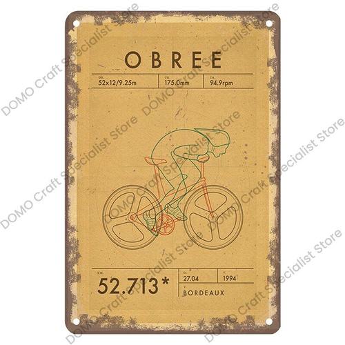 20x30cm - Affiche De Vélo Vintage En Métal, Plaque Rétro De Vélo Cyclocross, Plaque En Étain, Décoration Murale De Garage, 20x30cm