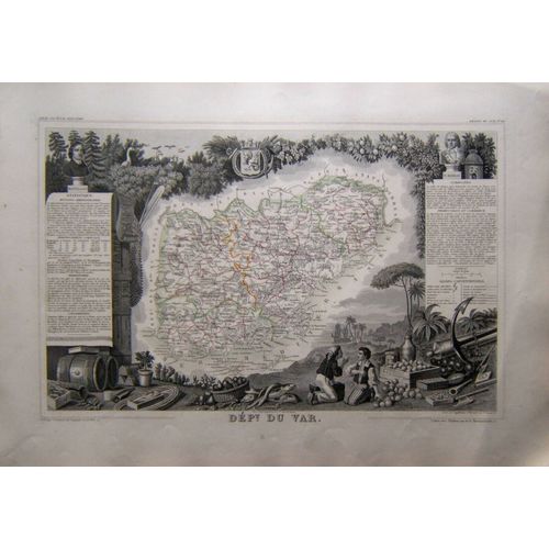 (Levasseur) Grande Carte Département Du Var. 1852 Provence Tbe
