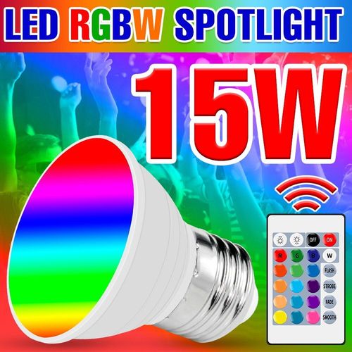 Spot Lumineux Led Rgb Bombilla E27, 15w, E14, Ampoule Intelligente Gu10, 220v, Rgbw, Magique, Mr16, Pour Éclairage De Maison