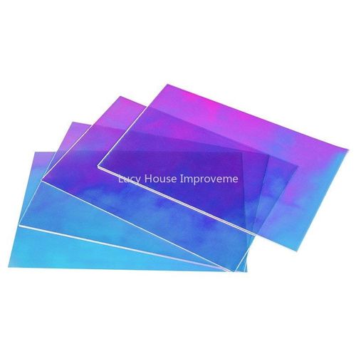 8 Mm D'épaisseur - 100x200 Mm - Panneau Arc En Ciel En Plexiglas, Feuille Acrylique Irisée/Radiante, Plaque De Verre Organique Pour La Publicité/Décoration