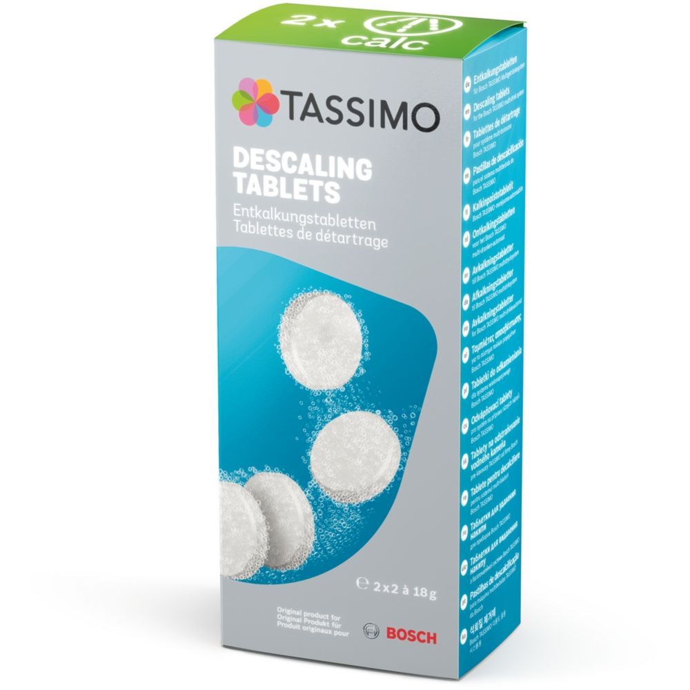 Bosch Tassimo TCZ6004 - Tablettes à détartrer - pour machine à café (pack de 4) - pour Bosch TASSIMO TAS1201, TAS1202, TAS1203, TAS1204, TAS2001, TAS2004, TAS3203, TAS3205