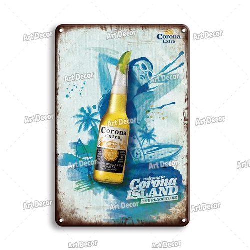 20x30cm - Affiche En Métal Avec Logo De Bière Vintage, Plaque En Étain, Shabby Chic, Sexy, Peinture De Plaque En Métal Pin Up, Rustique, Bar, Pub, Décor De Salon