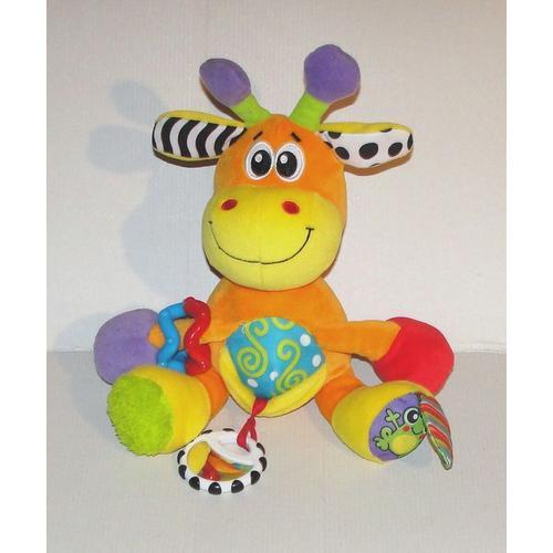 Doudou Girafe D'activités Playgro - Peluche Girafe Assise 25 Cm