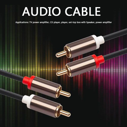 Câble pour amplificateur de télévision et haut-parleur, cordon Audio mâle vers mâle, 2 RCA vers 2 RCA, petite décoration musicale domestique, 1m 2m 3m