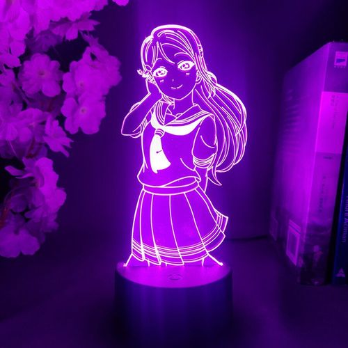 Aime Vivre! Soleil!! Lampe Led En 3d Personnage De Dessin Animé Riko Sakurauchi, Veilleuse, Décor De Chambre Kawaii Pour Amis, Cadeau D'anniversaire