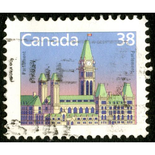 Timbre Oblitéré Canada, Parlement, Parliament, 38