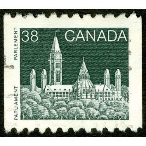 Timbre Oblitéré Canada, Parlement, Parliament, 38