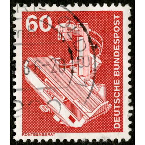 Timbre Oblitéré Deutsche Bundespost, 60, Rontgengerat
