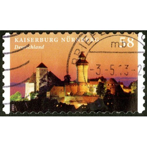 Timbre Oblitéré Deutschland, Kaiserburg Nürnberg, 2013, 58