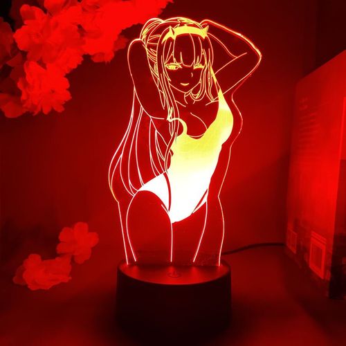 Lampe 3d Pour Maillot De Bain, Anime Sexy, Veilleuse Led Pour Chambre De Fille, Kawaii, Décoration De Chambre, Figure Chérie Dans Le Franxx