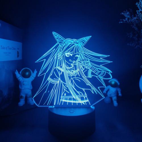 Lampe De Table Clignotante Rgb 3d Ibuki Mioda, Anime Kawaii, Veilleuse Décorative Pour Salle De Jeux, Manga Mignon, Danganronpa