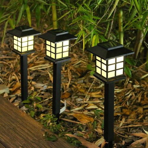 2/4/6pcs Imperméable À L'eau Solaire Lampe À Gazon Solaire Led Lumières Pour La Décoration De Jardin De Paysage En Plein Air Patio Jardin Voie Passerelle Lumières