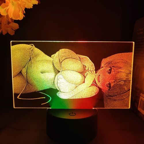 Lampe De Nuit À Led Pour Chambre À Coucher, Anime Sexy En 3d, Décoration De Chambre À Coucher, Éclairage Manga Pour Fille Harajuku, Mignon, Sugoi Dekai