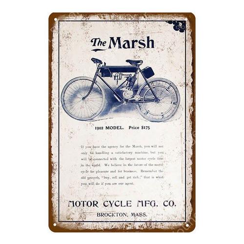 20x30cm - Affiche Métallique De Réparation De Vélo, Plaque De Peinture Rétro Vintage, Décoration De Bar, Pub, Club