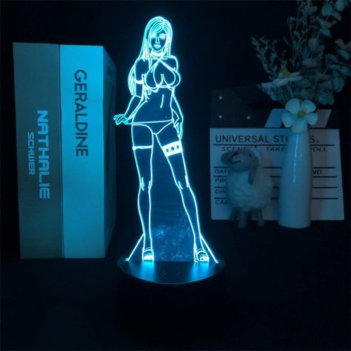 Veilleuse 3d Final Fantasy Sexy Femme Tifa Lockhart, Jeu Pour Décor De Chambre À Coucher, Mignon Cadeau D'anniversaire, Lampe Led, Manga, Cadeau D'amour Pour Enfant