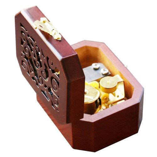 Boîte À Musique En Bois Sculpté, Incroyable Petite Et Exquise Boîte À Musique Cadeau Pour Anniversaire/Saint-Valentin, Boîte À Musique Château De La Mélodie Dans Le Ciel