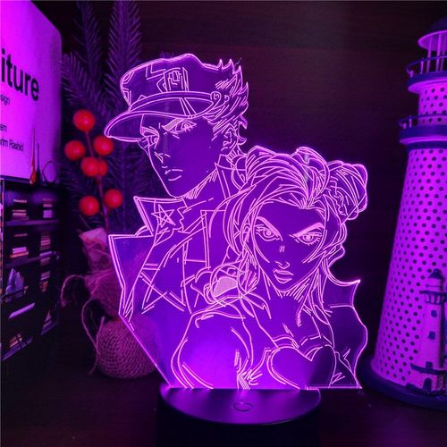 Veilleuses 3d Led Jojos Bizarre Adventure Kujo Jotaro Jolyne Cujoh, Éclairage De Décoration, Lampe Visuelle, Cadeau De Noël