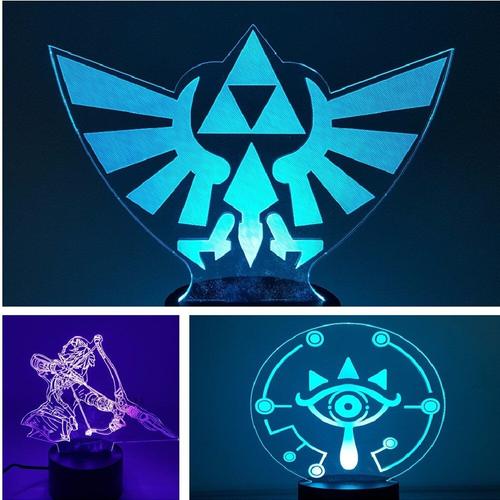 Veilleuses Led À Effet D'illusion 3d De Zelda, Lien Coloré, Souffle De La Lampe Sauvage, Éclairage Décoratif Pour Chambre À Coucher, Cadeau De Noël