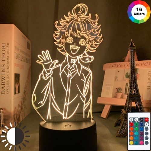 Lampe De Nuit À Led De Manga Japonais, Le Pays Promis, Figure D'emma, Pour La Décoration De La Chambre De La Maison, Veilleuse Pour Enfants, Lampe De Chevet Et De Bureau