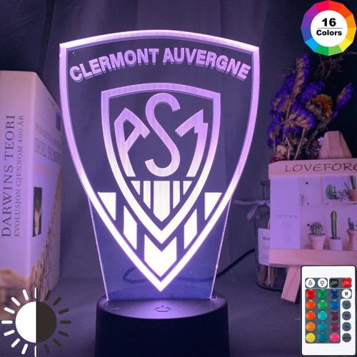 Clermont-Lampe De Nuit À Led D'auvergne, Pour Dortoir, Décoration De Table, Cadeau Cool D'école De Départ, Badge D'école, Lampe 3d Personnalisée