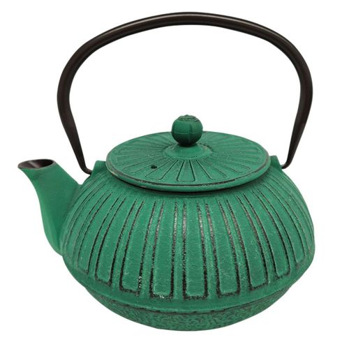 Petite Théière Japonaise Verte En Fonte 0.6 Litre