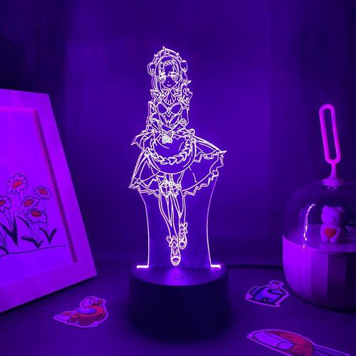 Lampe 3d Led En Forme De Personnage Noelle, Luminaire Décoratif D'intérieur, Idéal Pour Un Anniversaire, Une Salle De Jeux Ou Une Table