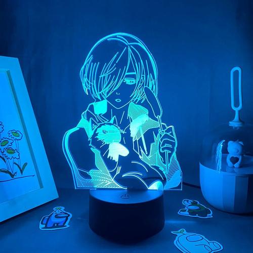 Veilleuse Néon Led 3d, Figurine De L'animé Uri Plissetsky, Cadeau D'anniversaire Pour Ami, Lampe De Lave, Décoration De Chambre À Coucher, Manga Yuri On Ice