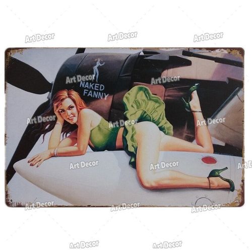 20x30cm - Affiche Vintage Sexy Pin Up Pour Fille, Plaque En Métal, Signe En Étain, Plaque Décorative Rétro, Bar De Plage, Salle De Bains