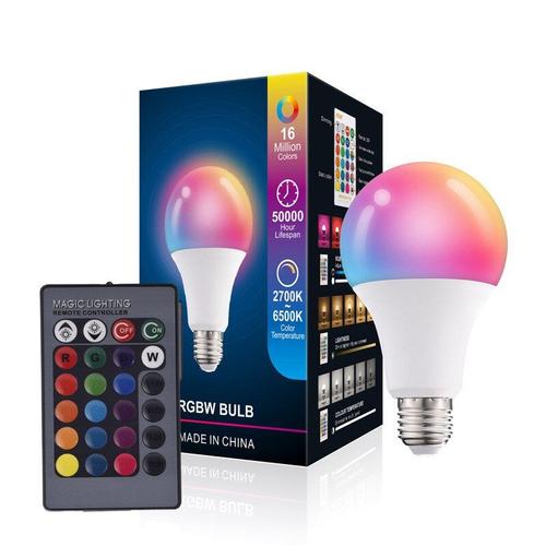 Ampoule Intelligente Rgb + Lumière Chaude, 5w 10w 15w, Avec Télécommande, Panneau Néon D'intérieur, Variable, 1 Pièce, Livraison Directe #2