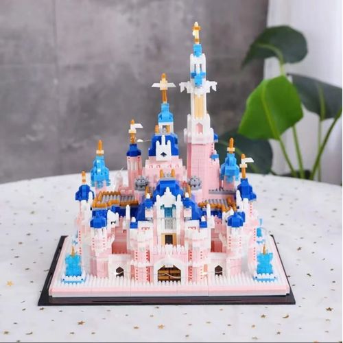 Cadeau D'anniversaire Jouets Pour Enfants Château Rose Blocs De Construction Jouets D'assemblage