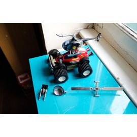 Rare Voiture Transformers Electrique Transmobile Buggy 1985 Taiwan 4 Armes-Transmobile