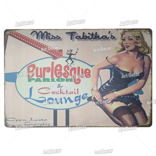 20x30cm - Plaque Décorative Murale Rétro En Métal, Vintage, Sexy, Pin-Up, Fille, Plaque Décorative, Chic, Chambre À Coucher, Salon