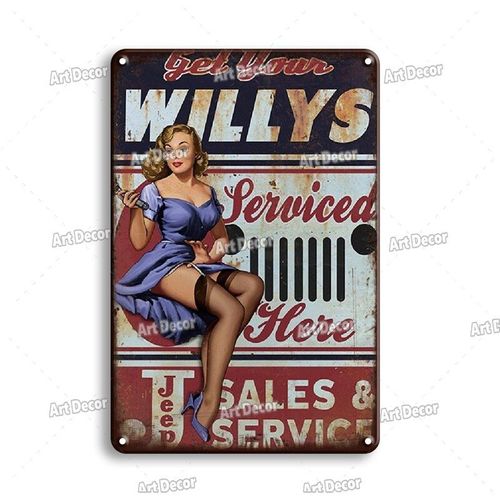 20x30cm - Plaque Décorative Murale Rétro En Métal, Vintage, Sexy, Pin-Up, Fille, Plaque Décorative, Chic, Chambre À Coucher, Salon