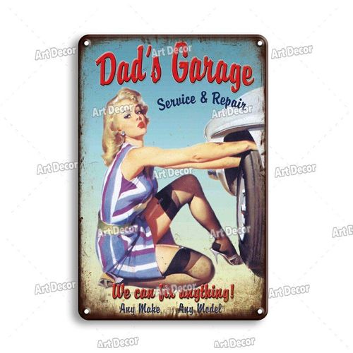 20x30cm - Plaque Décorative Murale Rétro En Métal, Vintage, Sexy, Pin-Up, Fille, Plaque Décorative, Chic, Chambre À Coucher, Salon