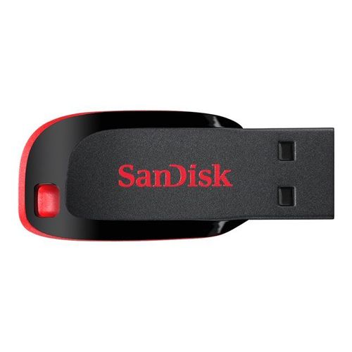 SanDisk Cruzer Blade - Clé USB - 32 Go - USB 2.0 - rouge, noir brillant