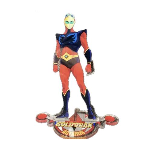 Rare Figurine Acrylique Goldorak Grendizer 2024 Goldrake Ufo Robot 13cm Avec Support Vaisseau Navette Plexi Actarus Alcor Vega