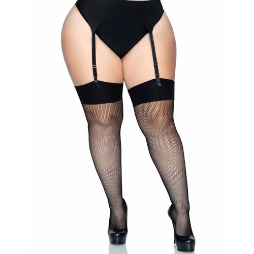 Bas Résille Noirs Grande Taille - Taille: Xl