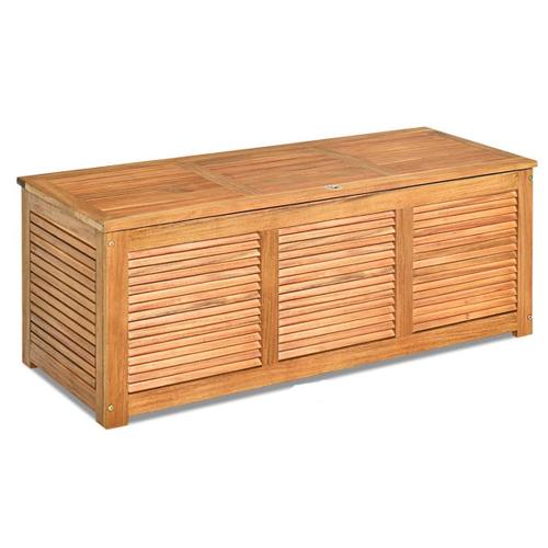 Coffre De Jardin Extérieur En Bois D'acacia Naturel 120x45x45cm