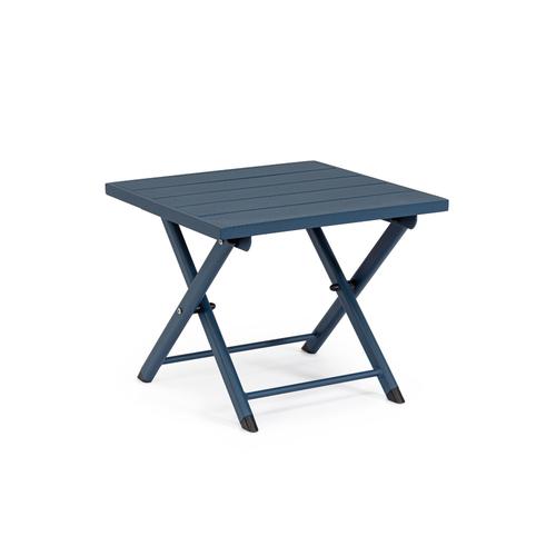 Table Basse Pliante De Jardin En Aluminium L44 Bleu Marine