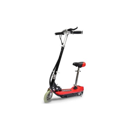 Trottinette Électrique Avec Selle Enfant Scooter Pliable Rouge 120w 12km/H Batterie