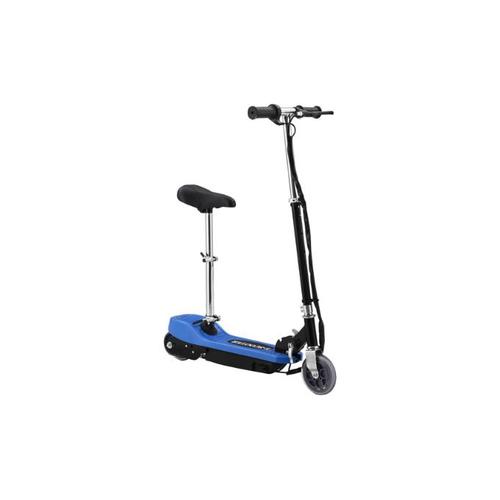 Trottinette Électrique Avec Selle Enfant Scooter Pliable Bleu 120w 12km/H Batterie