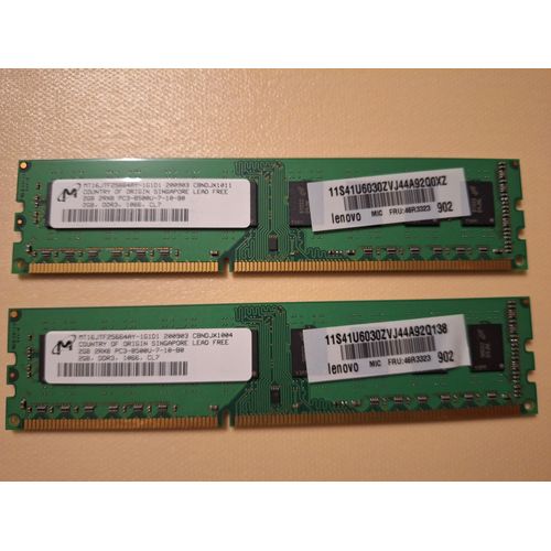 Barrette de RAM 2Gb PC3-8500U-7-10-B0