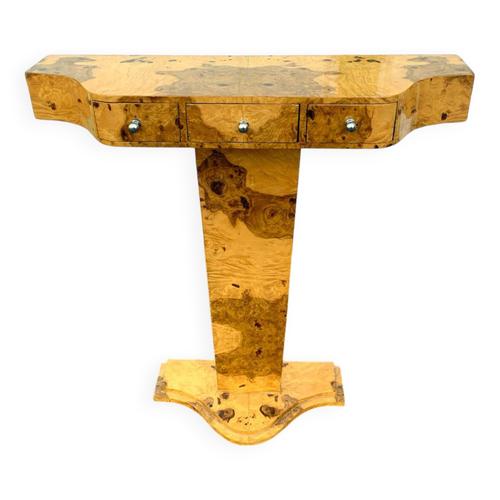 Magnifique Console Loupe Dorme Art Deco Bois