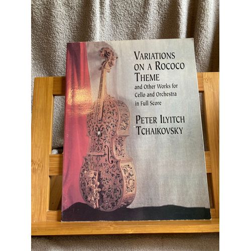 Tchaikovski Variations Sur Un Thème Rococo Partition D'orchestre Éditions Dover