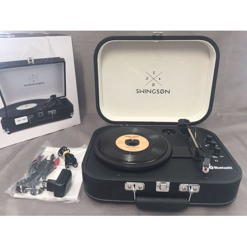 Tourne-Disque Platine Vinyle SWINGSON ON STAGE BT + BLACK 33/45/78 Trs Vintage