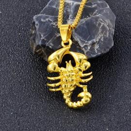 Doitsa 1pcs Homme Collier en Alliage Cadeau Créatif Pendentif Vintage Bijoux Collier Occasionnel Forme de Scorpion 